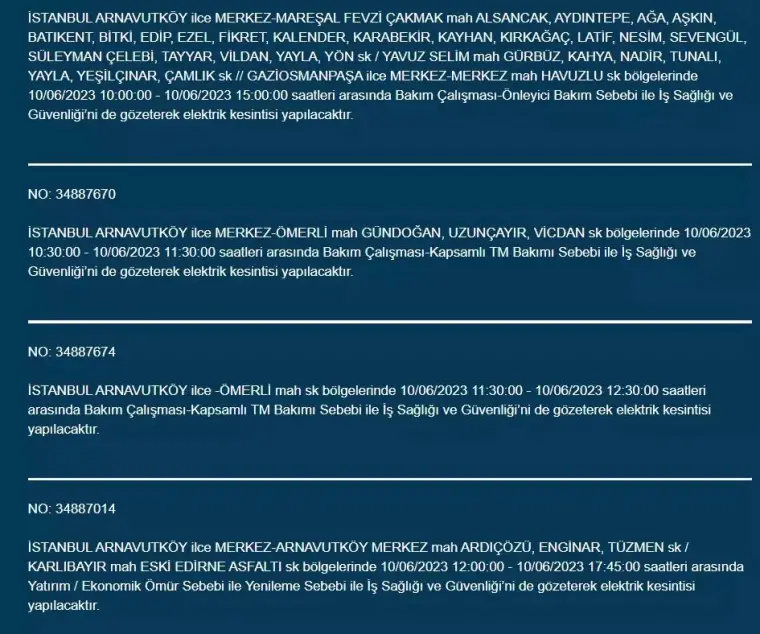 BEDAŞ, Yarın Bazı İlçelerde Elektrik Kesintisi Yapacak! 10 Haziran 2023 Cumartesi Elektrik Kesintisi 2