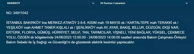 Haftasonu O İlçelerde Elektrik Kesintisi Olacak 4