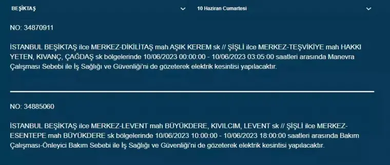 BEDAŞ, Yarın Bazı İlçelerde Elektrik Kesintisi Yapacak! 10 Haziran 2023 Cumartesi Elektrik Kesintisi 5