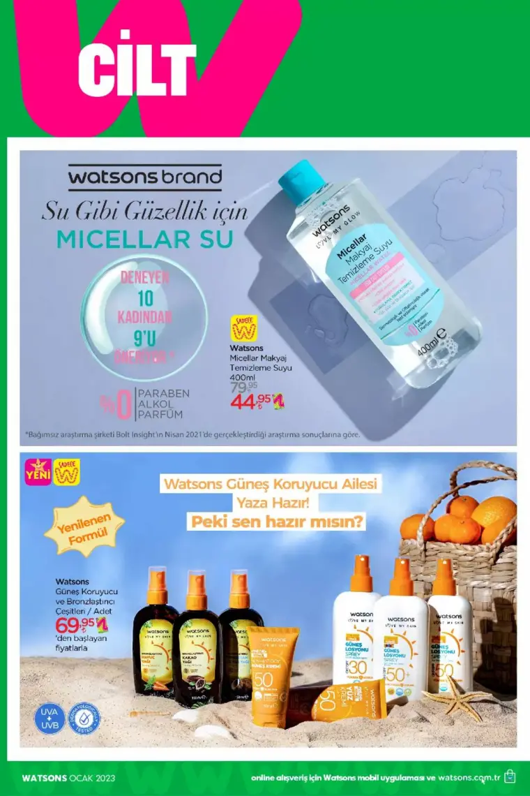 Watsons'da Net %50'ye Varan İndirimler Başladı.. Watsons Haziran 2023 Katalog 33