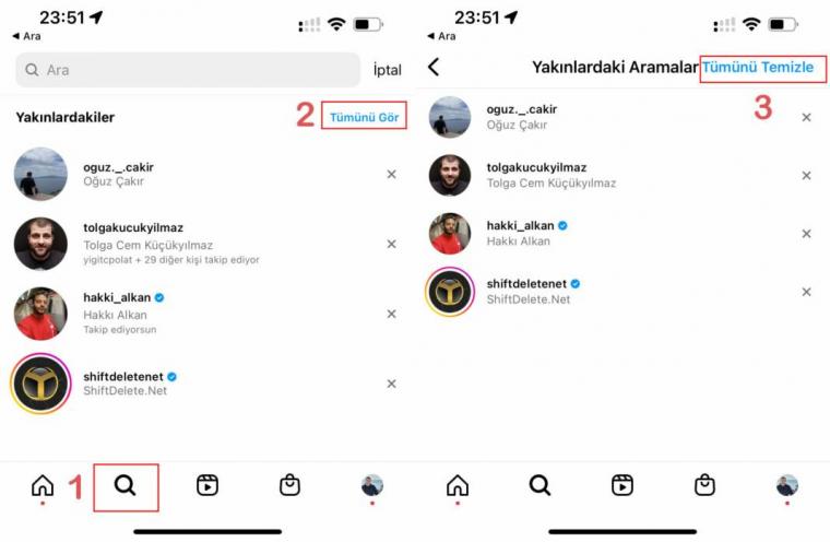 Instagram arama geçmişi silme nasıl yapılır? 2