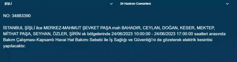 Haftasonu O İlçelerde Elektrik Kesintisi Olacak 17