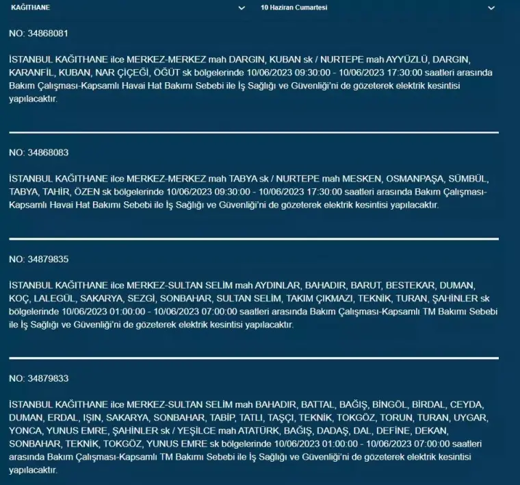 BEDAŞ, Yarın Bazı İlçelerde Elektrik Kesintisi Yapacak! 10 Haziran 2023 Cumartesi Elektrik Kesintisi 12