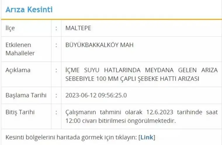 İstanbul'da Bugün 8 İlçeye Su Verilemeyecek! İşte O İlçeler 12 Haziran 2023 Pazartesi 5