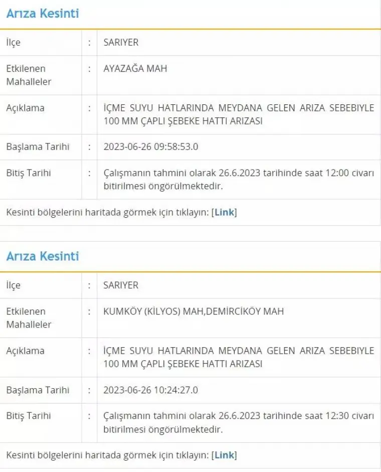 Bugün O İlçelerde Planlı Su Kesintisi Yapılacak, mahalle mahalle açıklandı 3