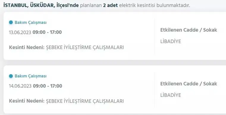 İstanbul'da Yarın O İlçelerde Saatlerce Elektrik Kesintisi Olacak! 13 Haziran 2023 Elektrik Kesintisi 20