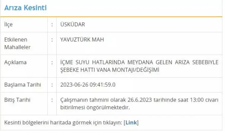 Bugün O İlçelerde Planlı Su Kesintisi Yapılacak, mahalle mahalle açıklandı 4