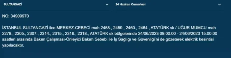 Haftasonu O İlçelerde Elektrik Kesintisi Olacak 15