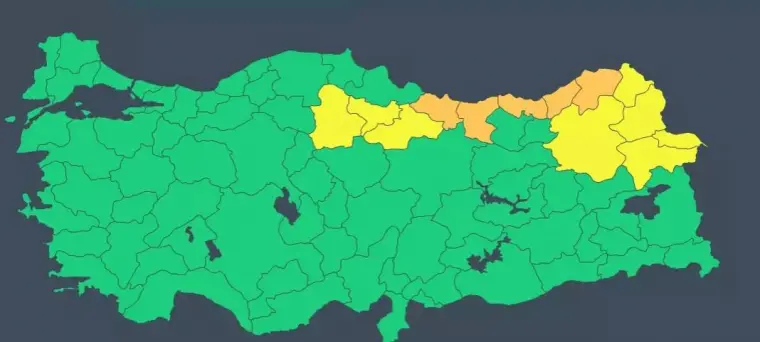 Meteoroloji'den O İllere Sarı ve Turuncu Kod Uyarısı 5