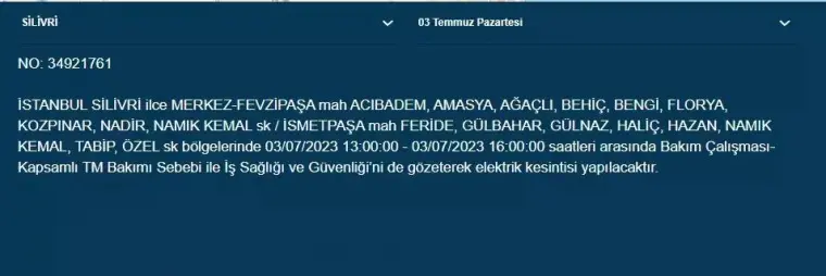 İstanbullular Dikkat! Yarın Birçok İlçede Elektrikler Kesilecek! 14