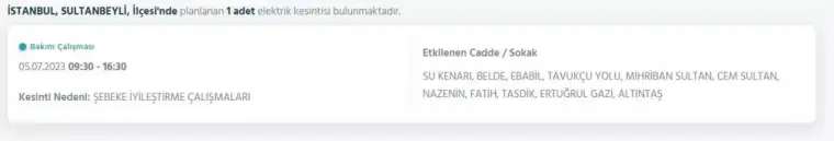 İstanbullular Dikkat! Yarın Birçok İlçede Elektrikler Kesilecek! 15