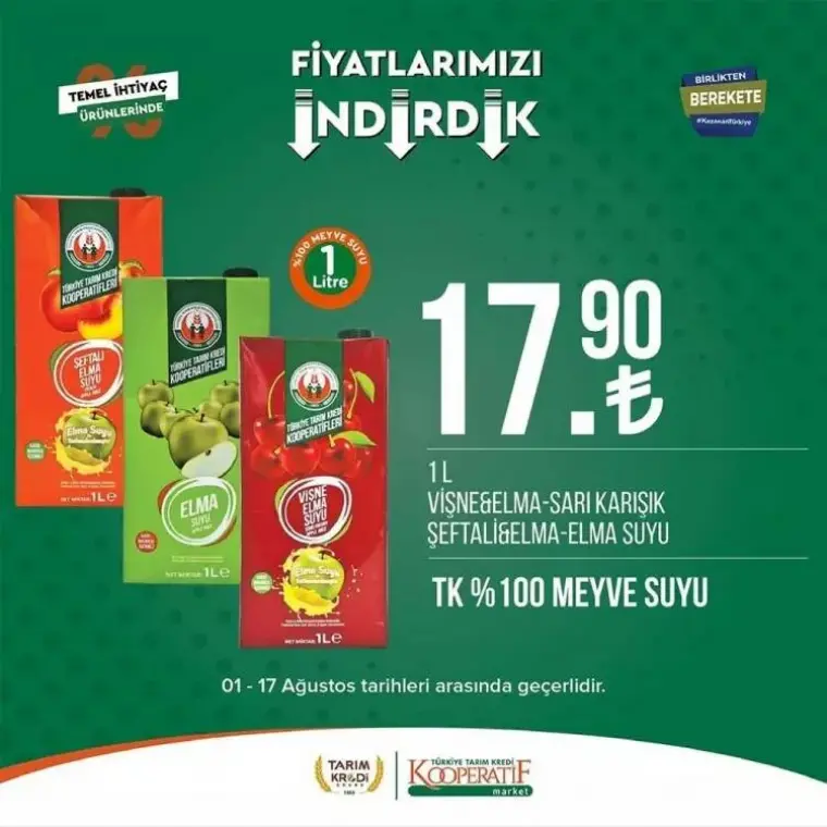 Tarım Kredi Kooperatif Market 01-17 Ağustos katalogu yayınlandı 6