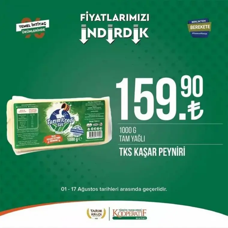 Tarım Kredi Kooperatif Market 01-17 Ağustos katalogu yayınlandı 12