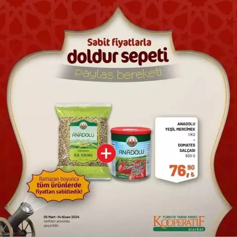 Tarım Kredi Kooperatif Market 5 Mart-14 Nisan 2024, Ramazan ayına özel fiyatlar sabitlendi! 2