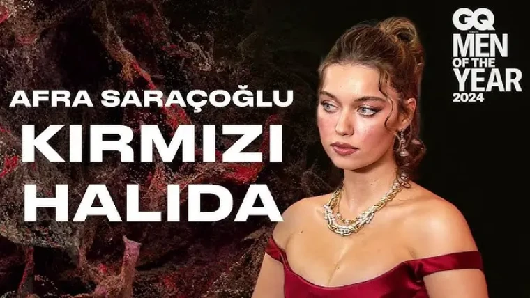 Afra Saraçoğlu, kırmızı elbisesiyle büyüledi! 1