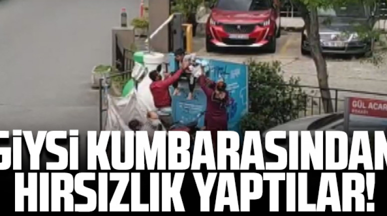 Bunu da yaptılar... Giysi kumbarasından hırsızlık!