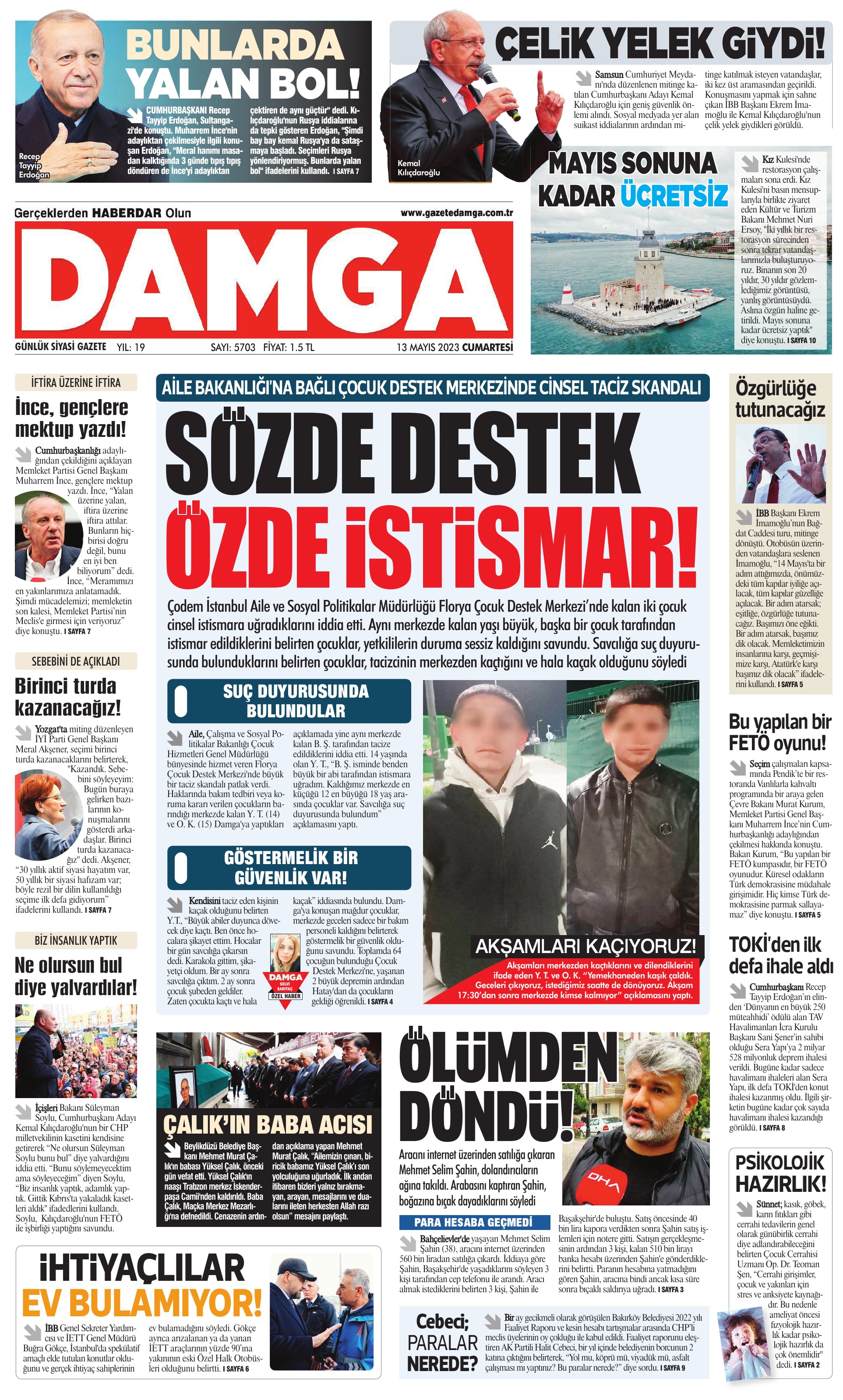 https://www.damga.com/DAMGA 13 Mayıs 2023 Cumartesi Sayfaları