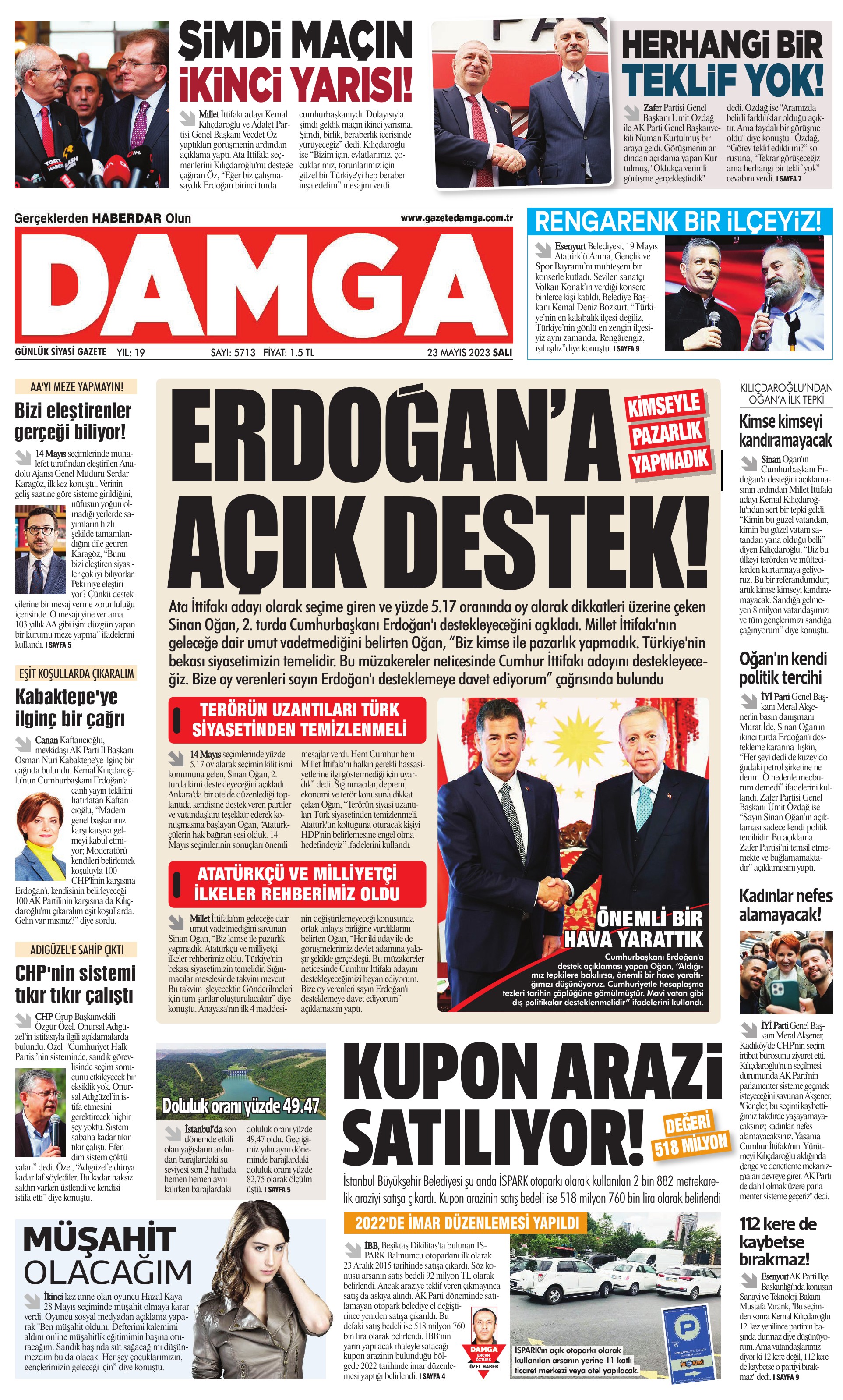 https://www.damga.com/DAMGA 23 Mayıs 2023 Salı Sayfaları