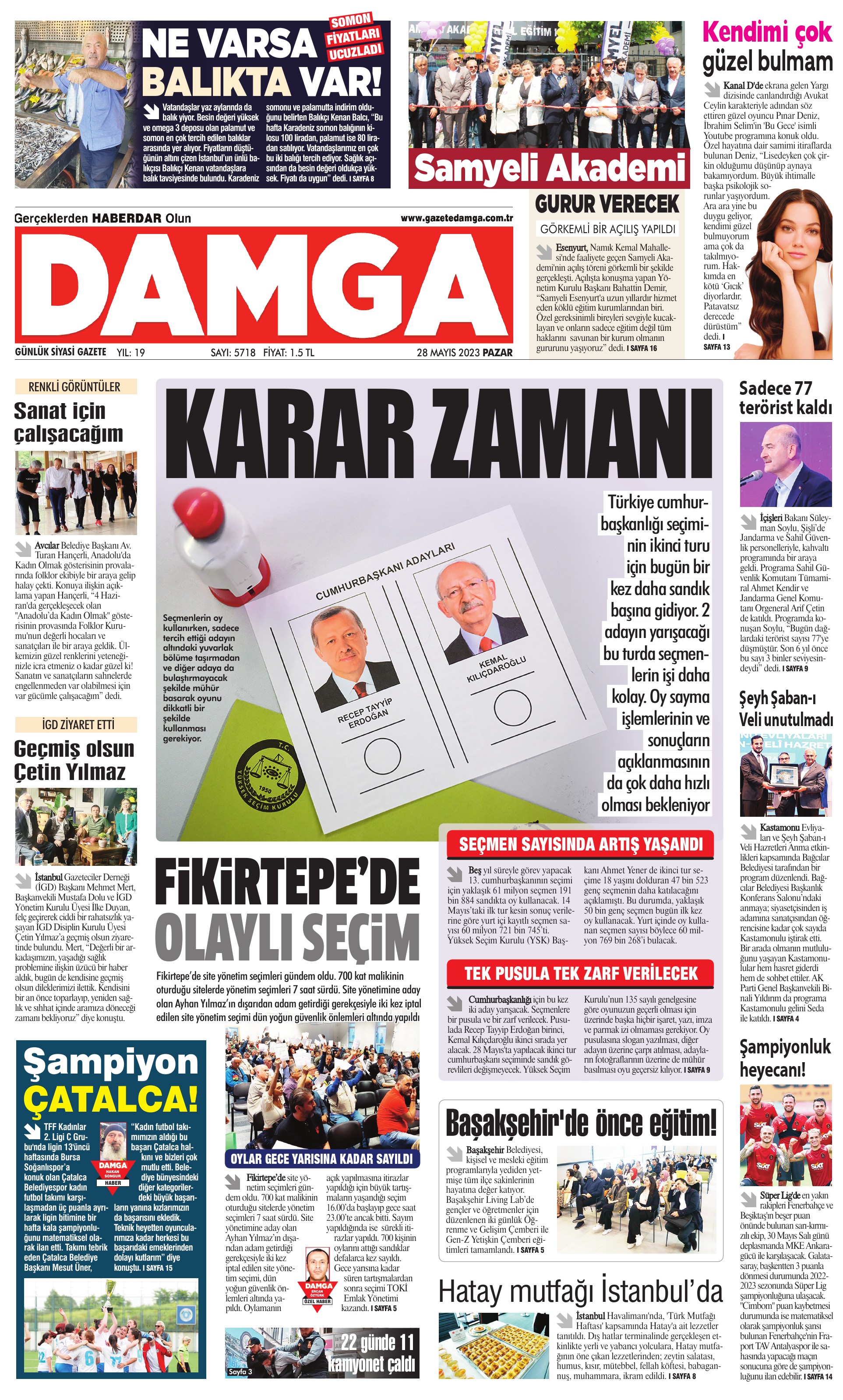 https://www.damga.com/DAMGA 28 Mayıs 2023 Pazar Sayfaları