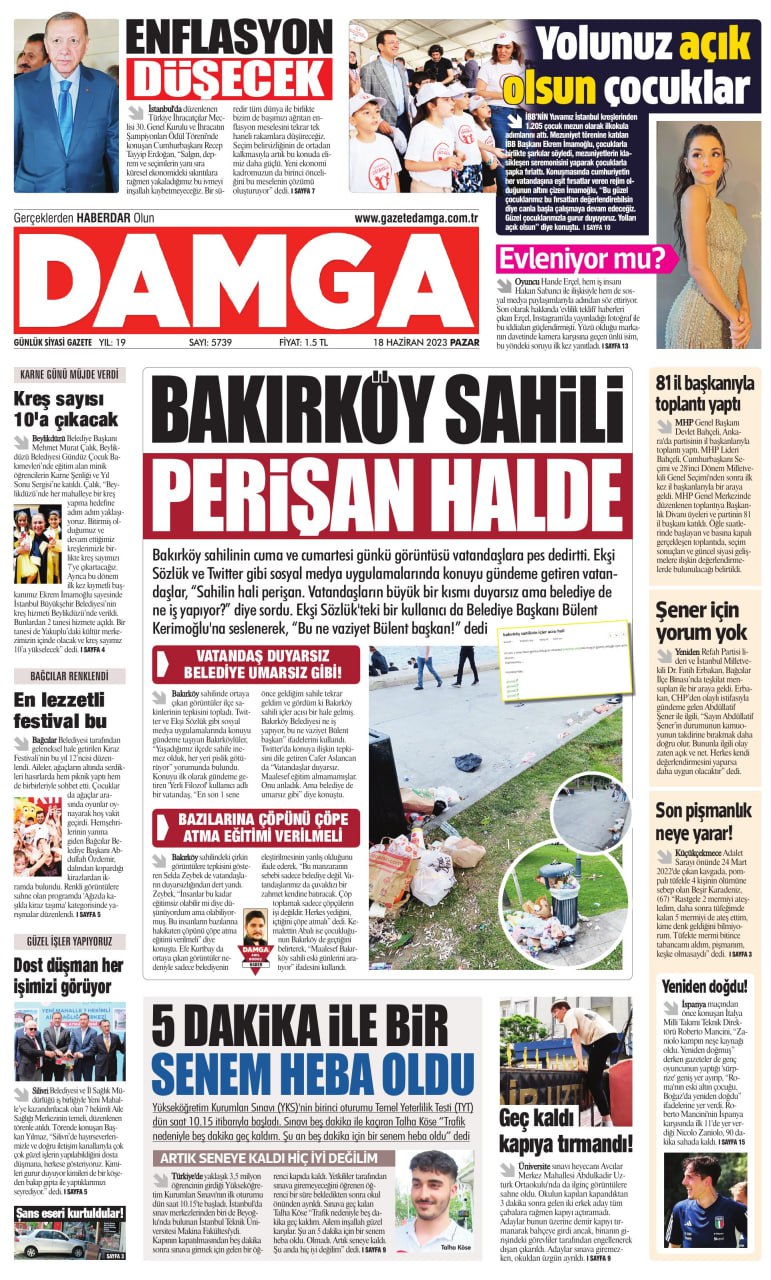 https://www.damga.com/DAMGA 18 Haziran 2023 Pazar Sayfaları