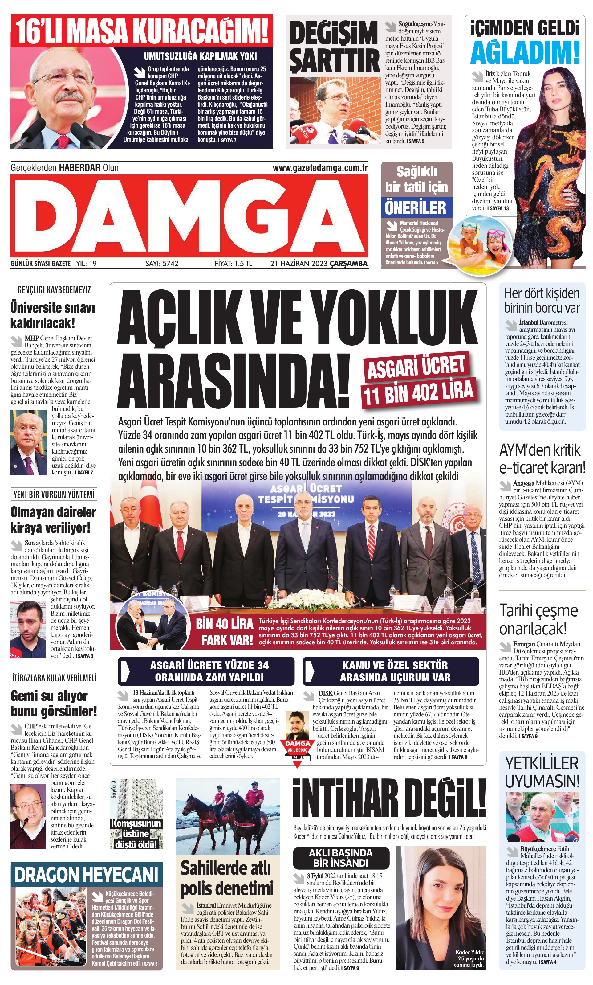 https://www.damga.com/DAMGA 21 Haziran 2023 Çarşamba Sayfaları