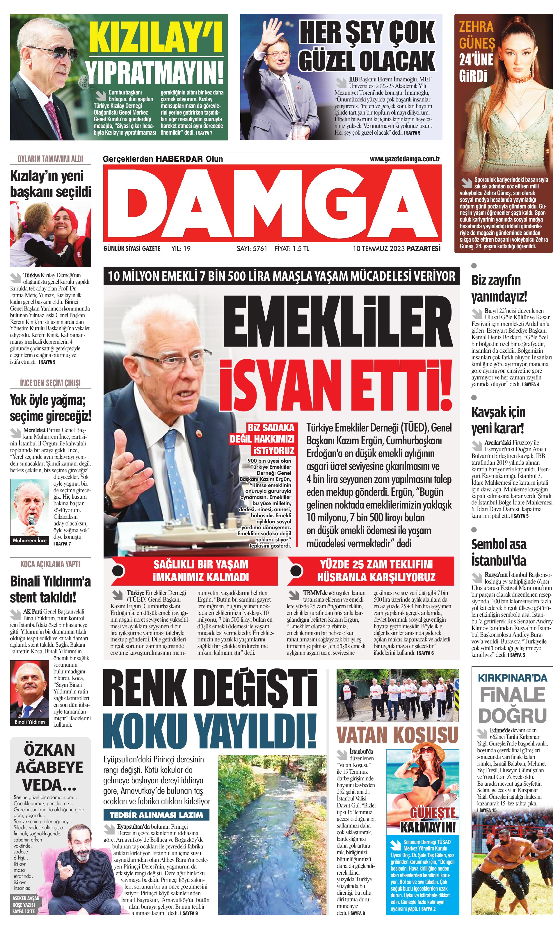 https://www.damga.com/DAMGA 10 Temmuz 2023 Pazartesi Sayfaları