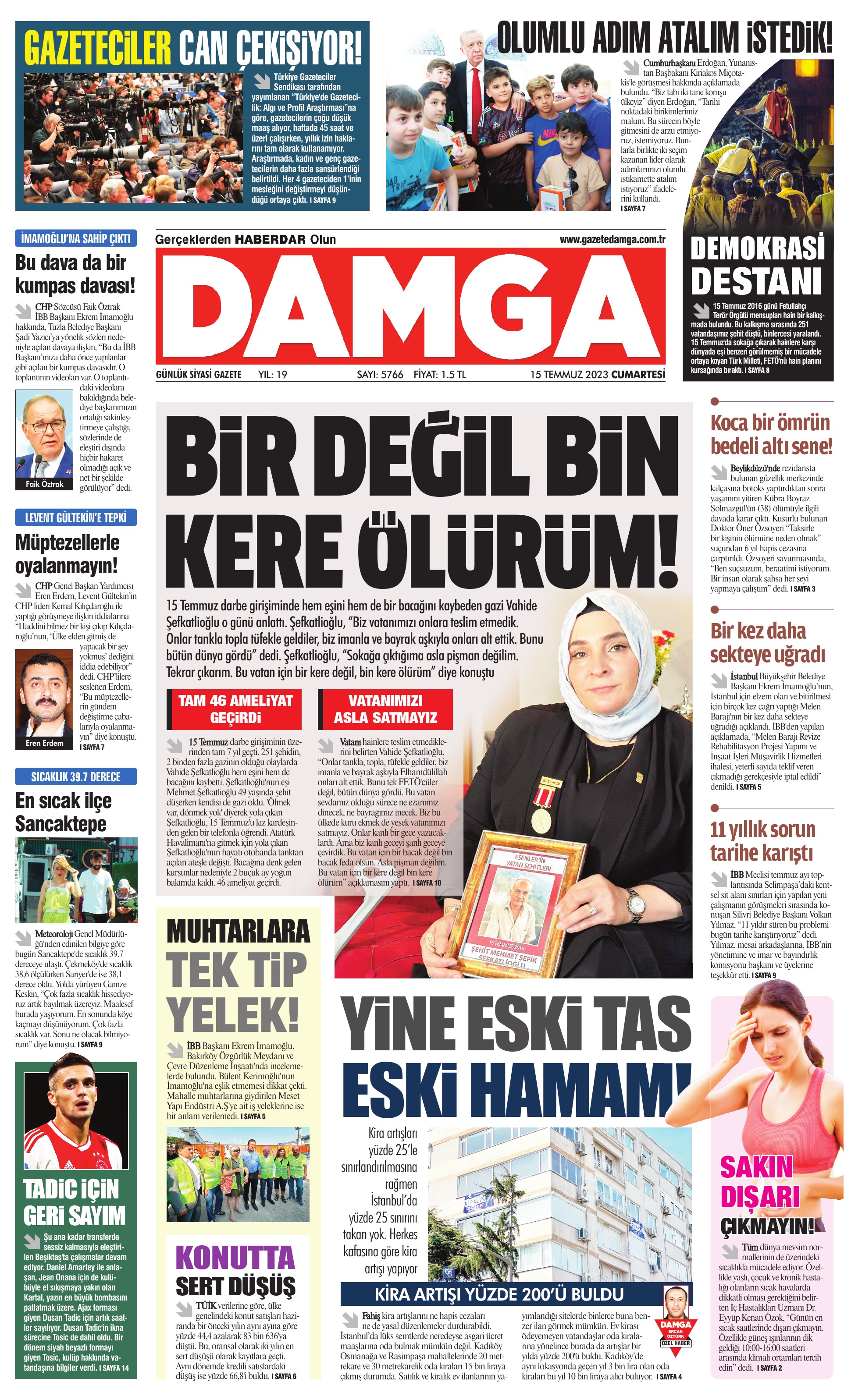 https://www.damga.com/DAMGA 15 Temmuz 2023 Cumartesi Sayfaları