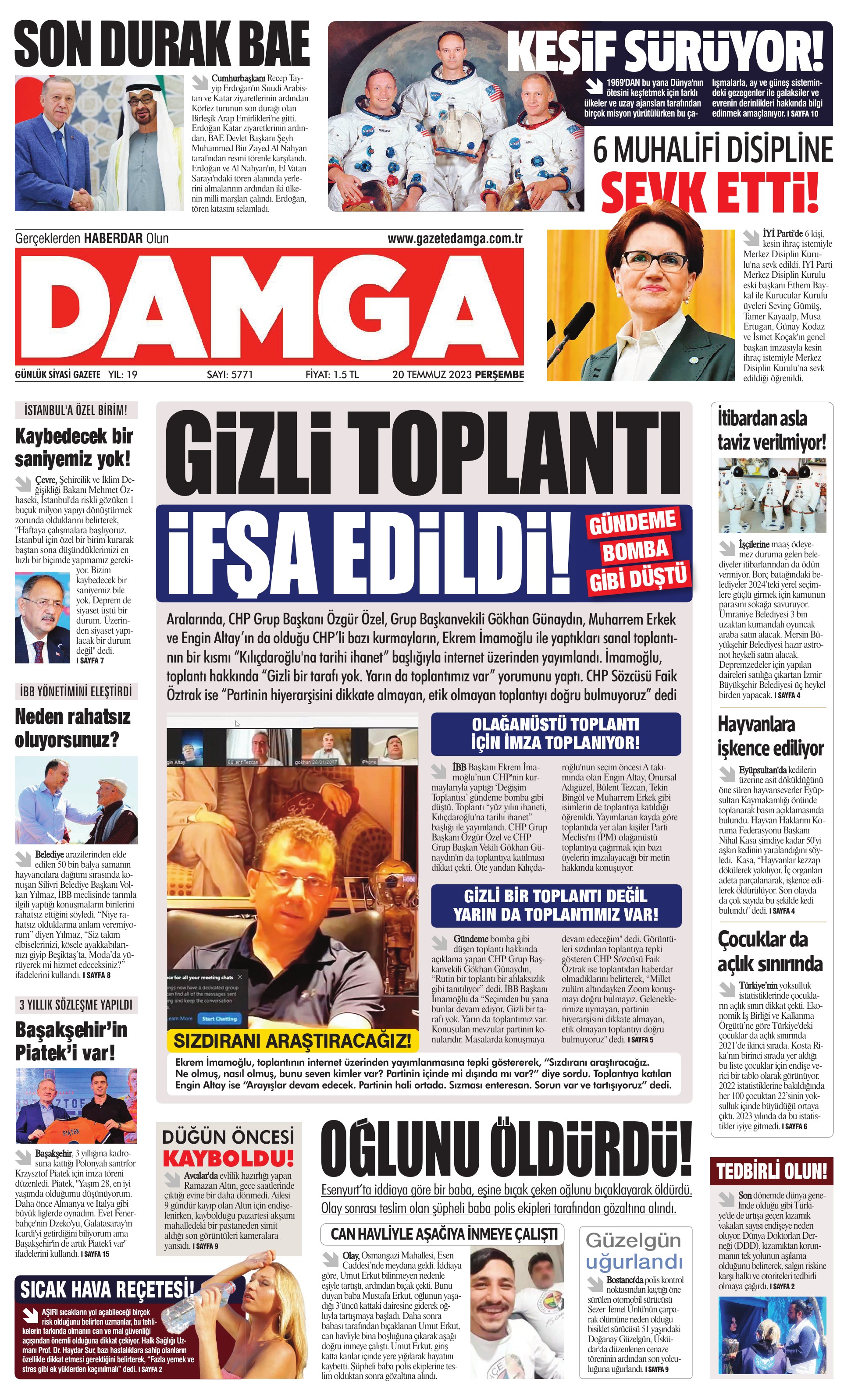 https://www.damga.com/DAMGA 20 Temmuz 2023 Perşembe Sayfaları