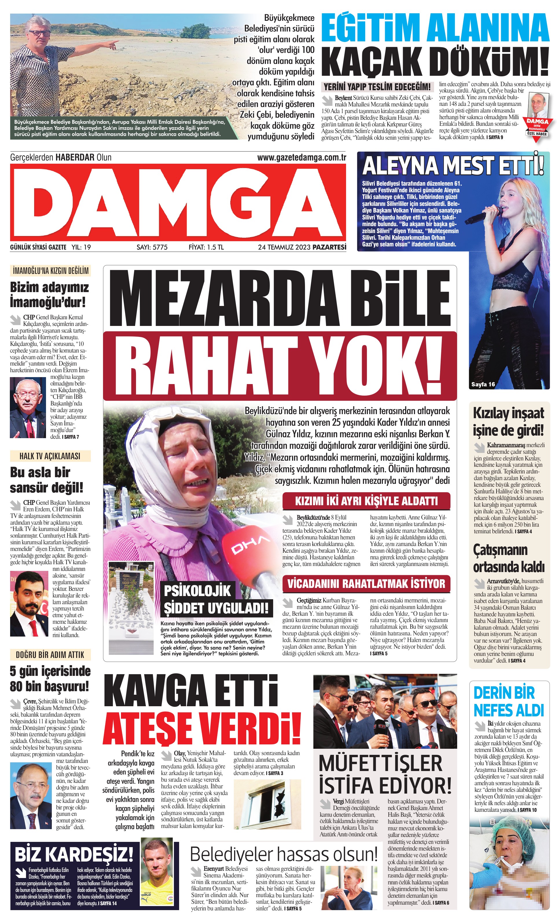 https://www.damga.com/DAMGA 24 Temmuz 2023 Pazartesi Sayfaları