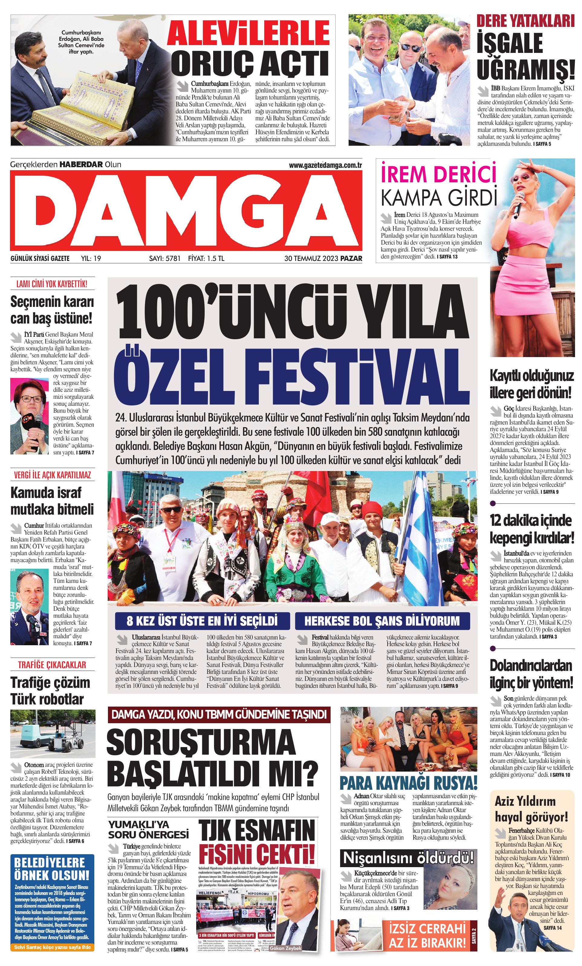 https://www.damga.com/DAMGA 30 Temmuz 2023 Pazar Sayfaları