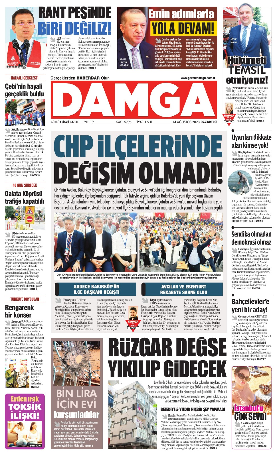 https://www.damga.com/DAMGA 14 Ağustos 2023 Pazartesi Sayfaları