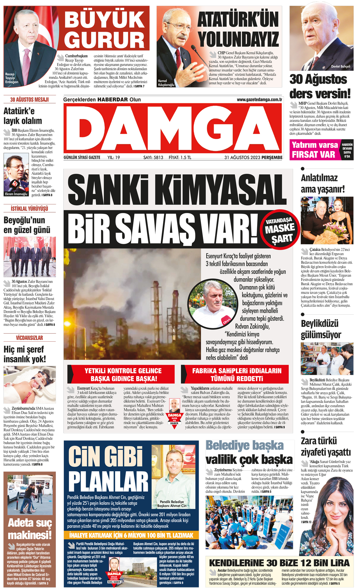 https://www.damga.com/DAMGA 31 Ağustos 2023 Perşembe Sayfaları