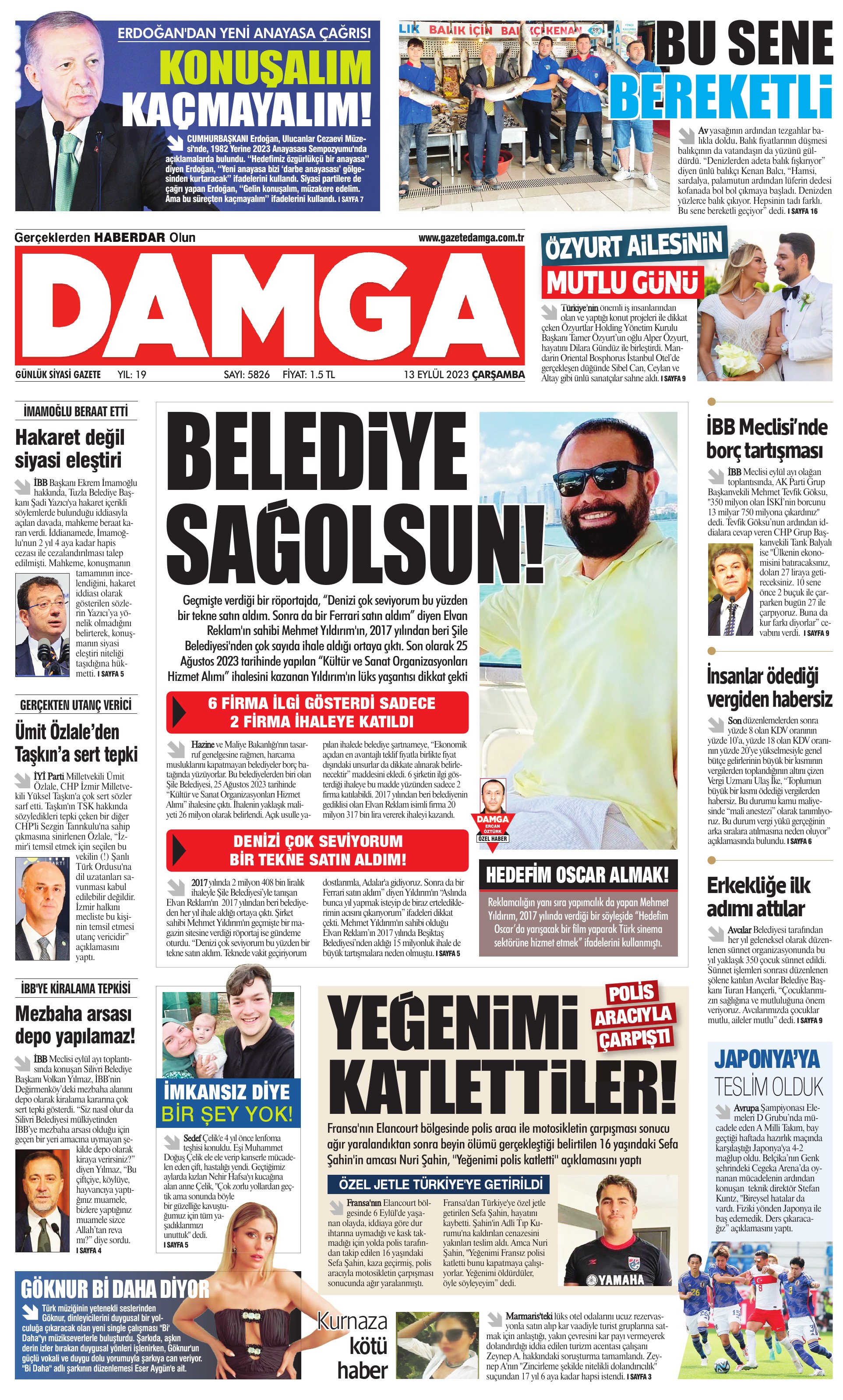 https://www.damga.com/DAMGA 13 Eylül 2023 Çarşamba Sayfaları