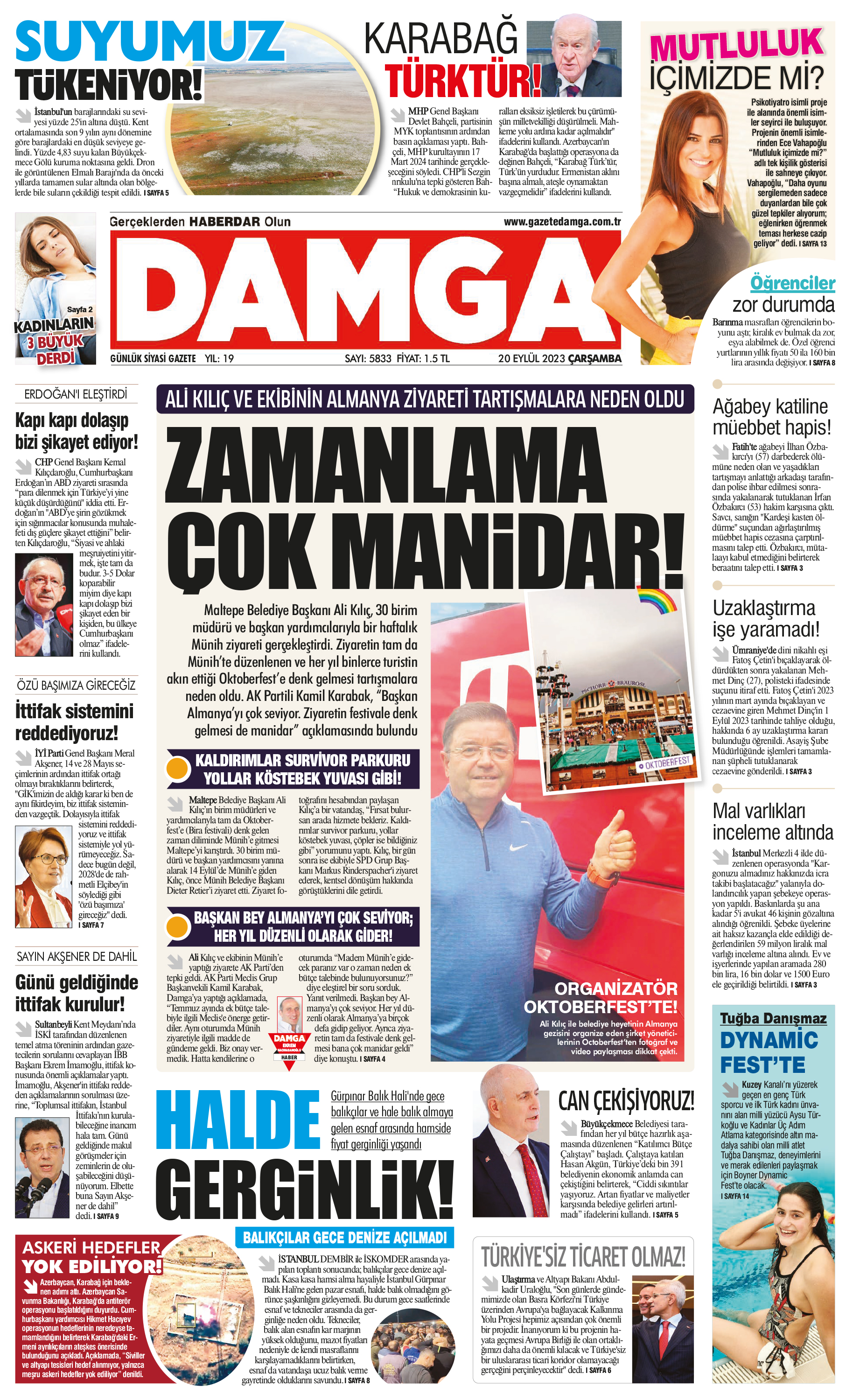 https://www.damga.com/DAMGA 20 Eylül 2023 Çarşamba Sayfaları