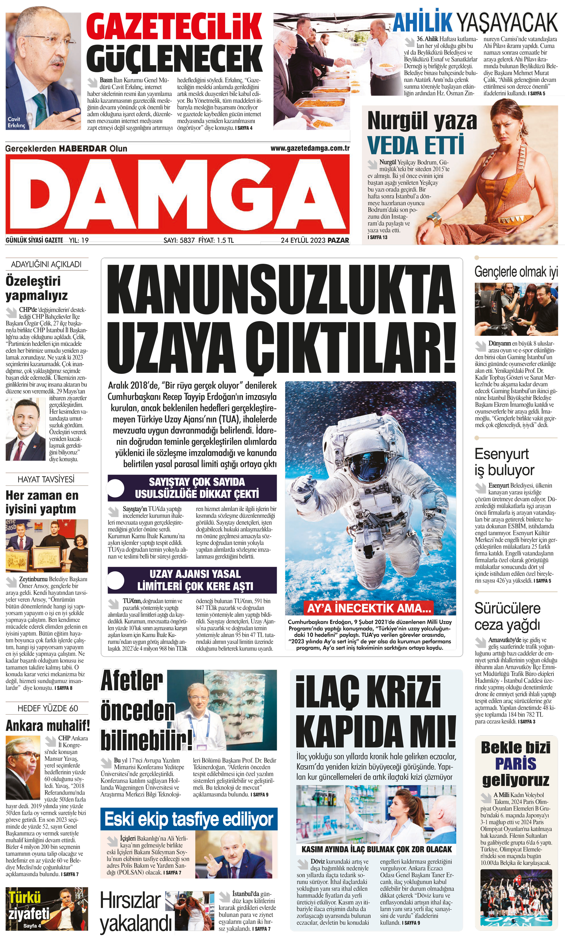 https://www.damga.com/DAMGA 24 Eylül 2023 Pazar Sayfaları