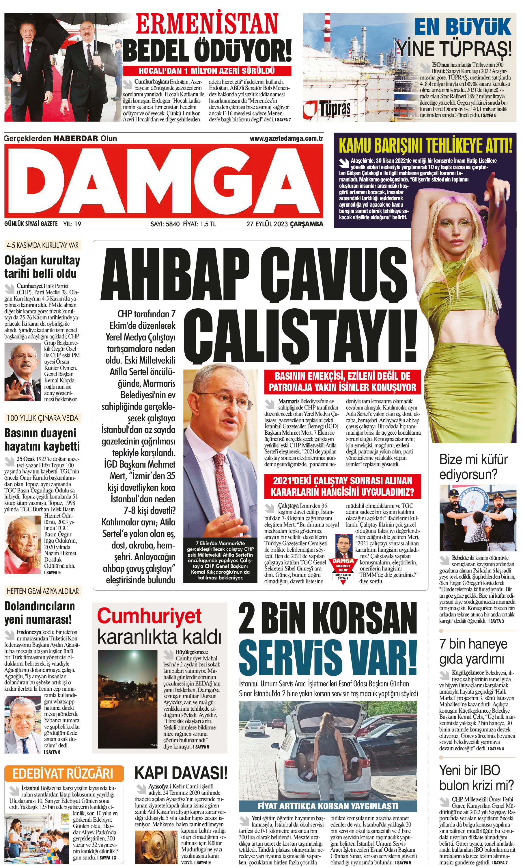 https://www.damga.com/DAMGA 27 Eylül 2023 Çarşamba Sayfaları