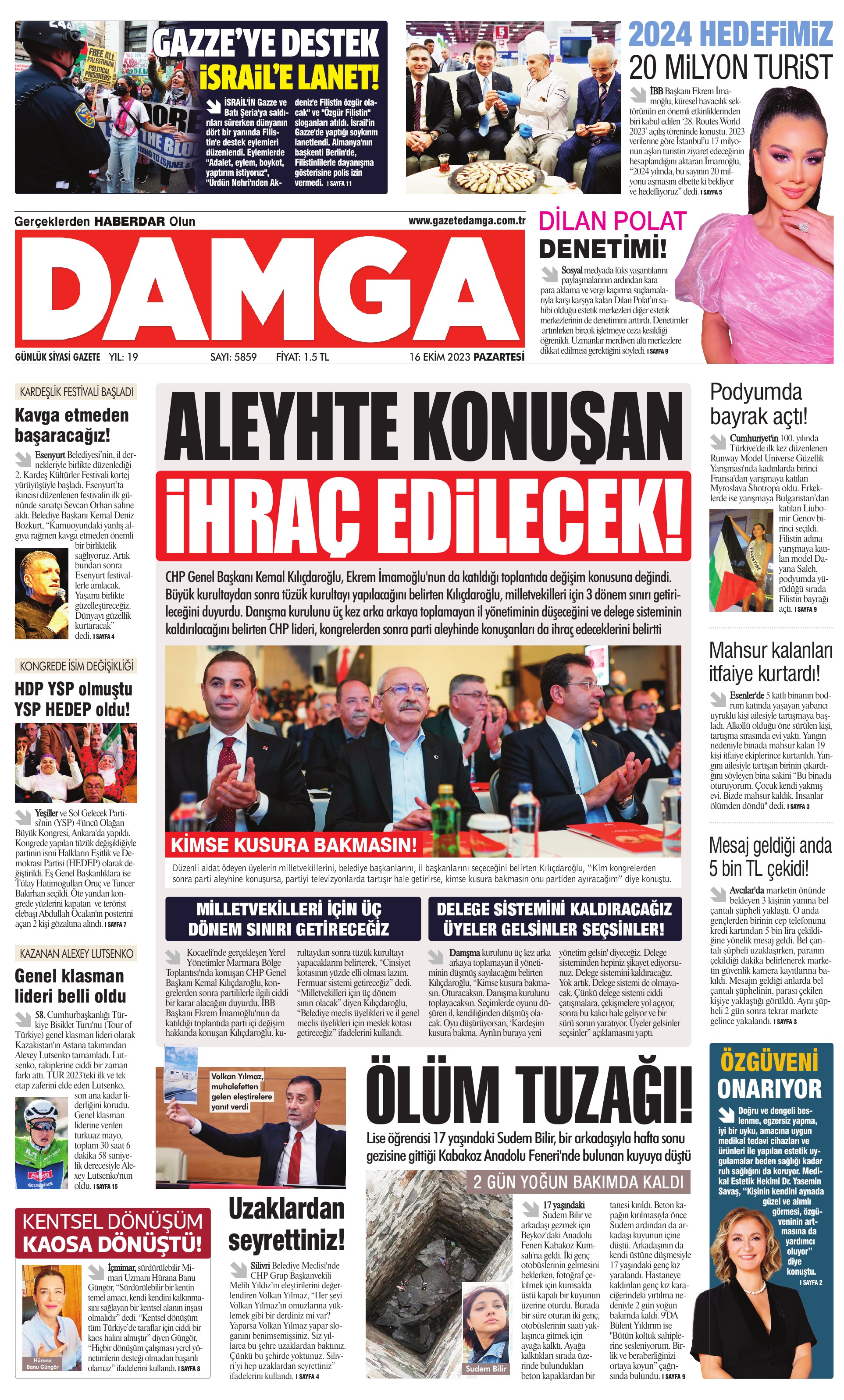 https://www.damga.com/DAMGA 16 Ekim 2023 Pazartesi Sayfaları