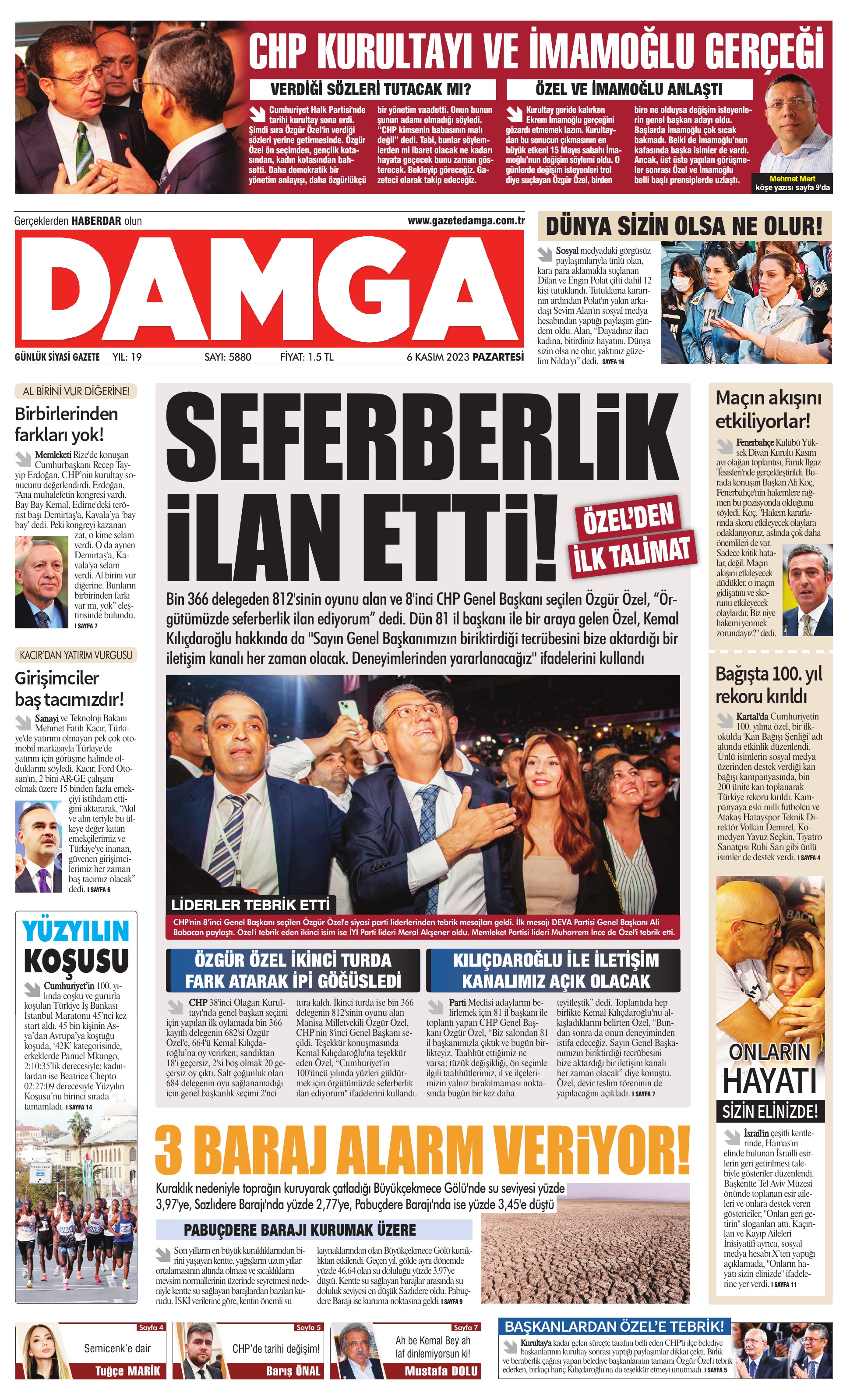 https://www.damga.com/DAMGA 6 Kasım 2023 Pazartesi Sayfaları