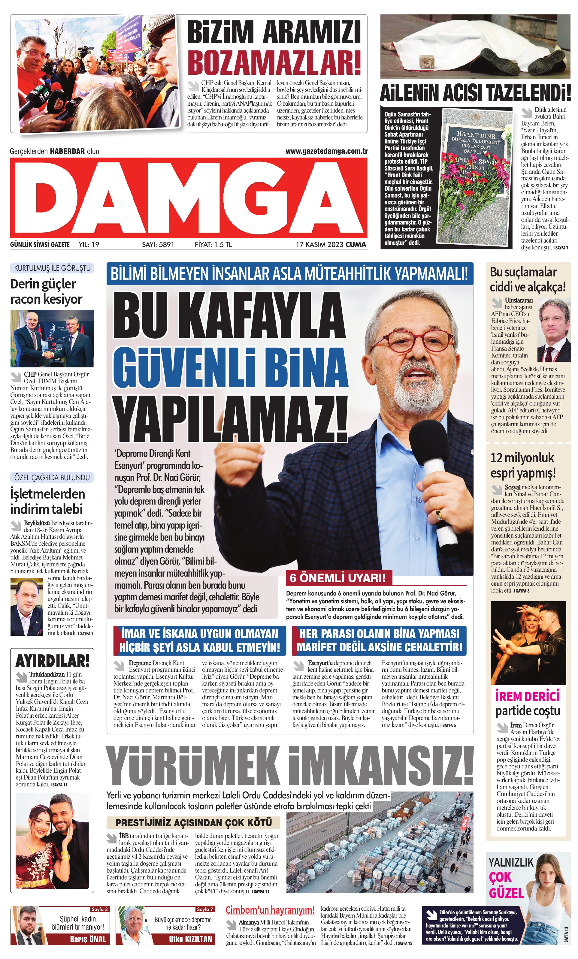 https://www.damga.com/DAMGA 17 Kasım 2023 Cuma Sayfaları