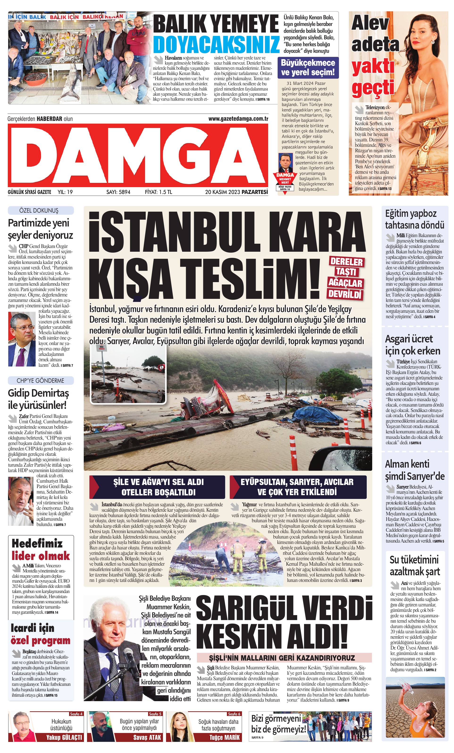 https://www.damga.com/DAMGA 20 Kasım 2023 Pazartesi Sayfaları