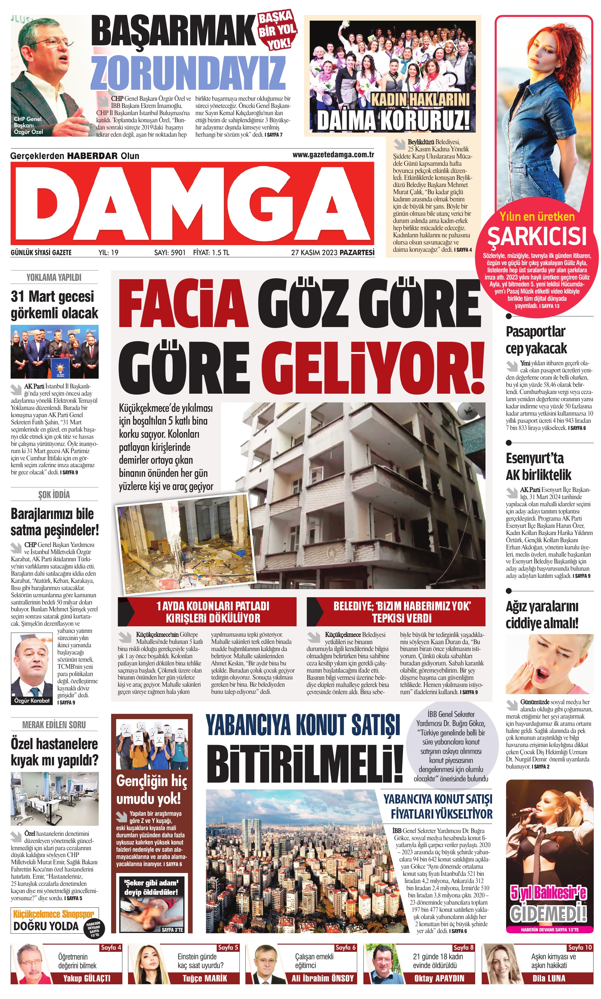 https://www.damga.com/DAMGA 27 Kasım 2023 Pazartesi Sayfaları