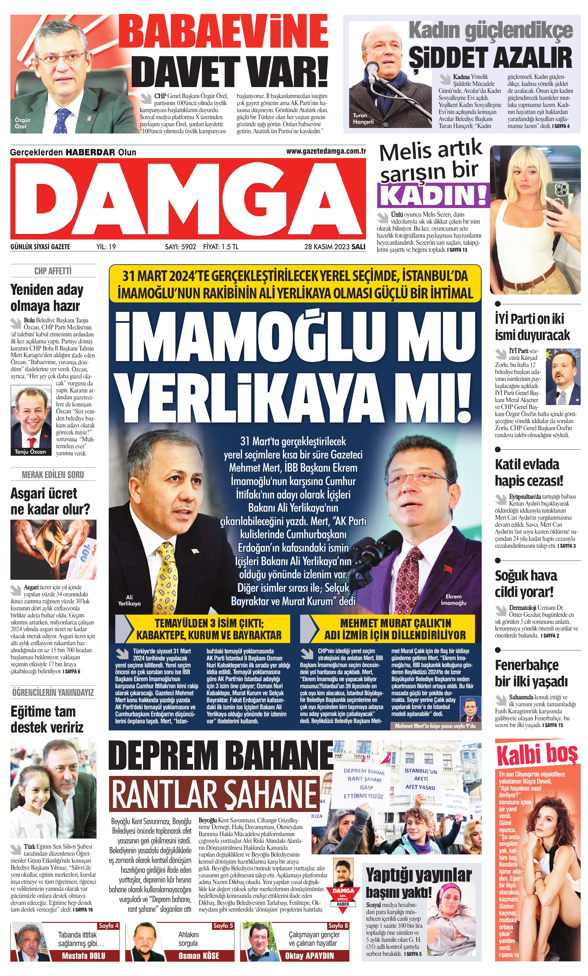 https://www.damga.com/DAMGA 28 Kasım 2023 Salı Sayfaları