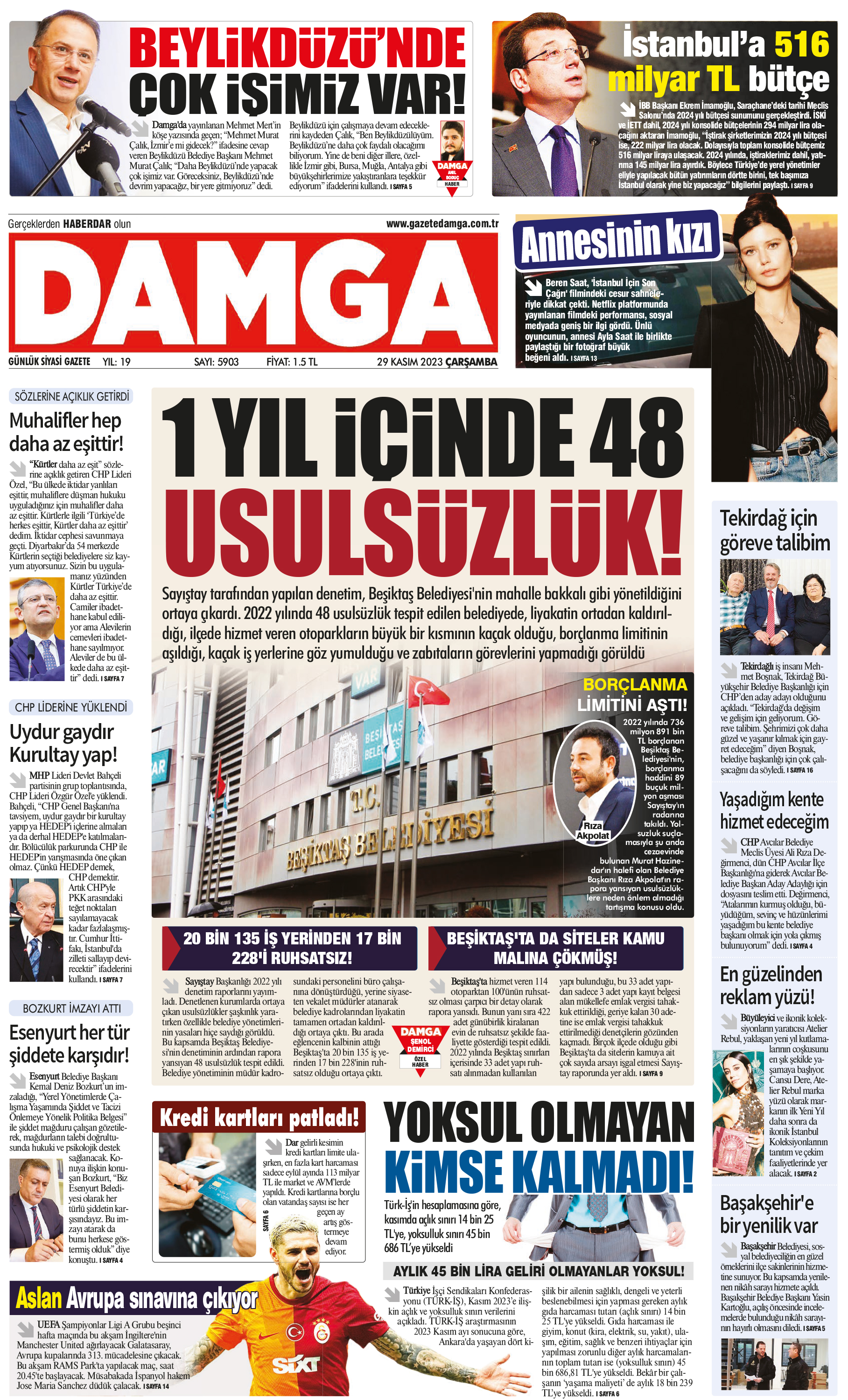 https://www.damga.com/DAMGA 29 Kasım 2023 Çarşamba Sayfaları