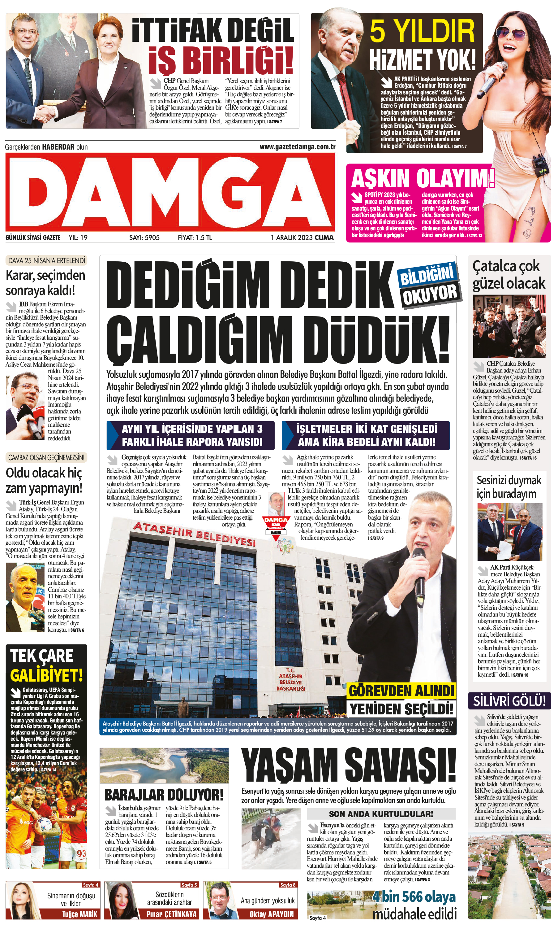 https://www.damga.com/DAMGA 1 Aralık 2023 Cuma Sayfaları