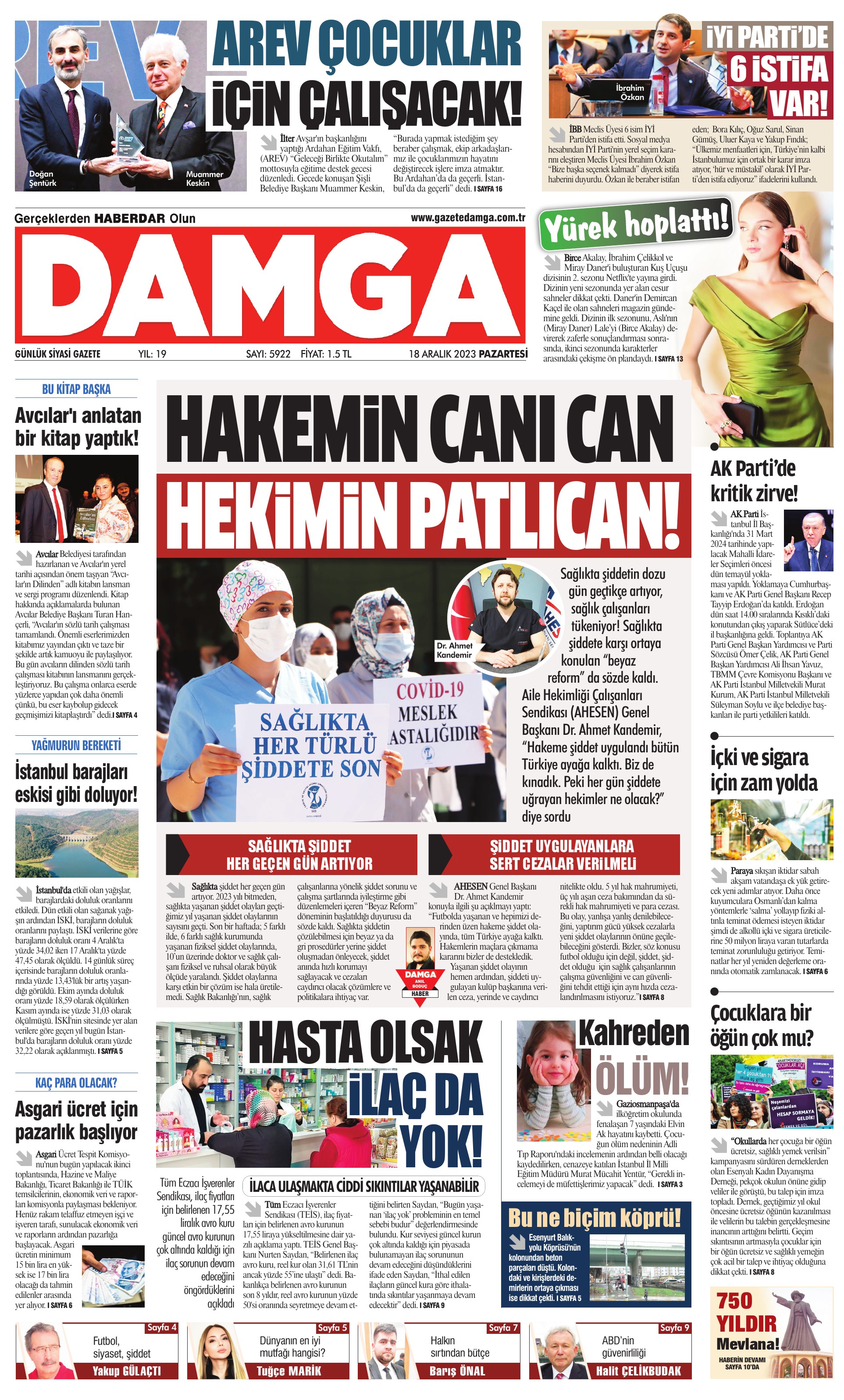 https://www.damga.com/DAMGA 18 Aralık 2023 Pazartesi Sayfaları