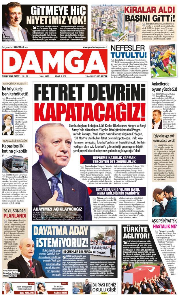 https://www.damga.com/DAMGA 24 Aralık 2023 Pazar Sayfaları