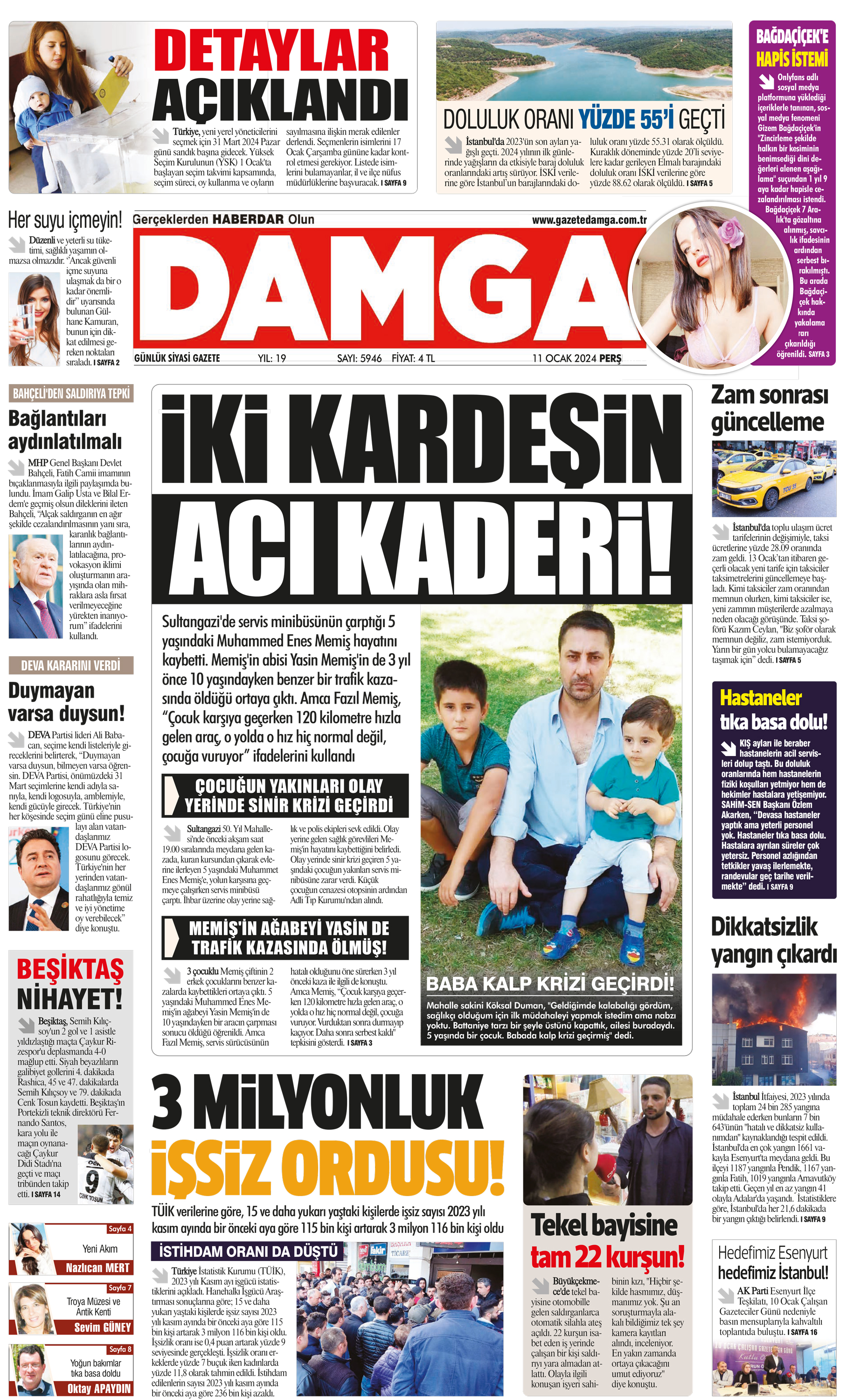 https://www.damga.com/DAMGA 11 Ocak 2024 Perşembe Sayfaları