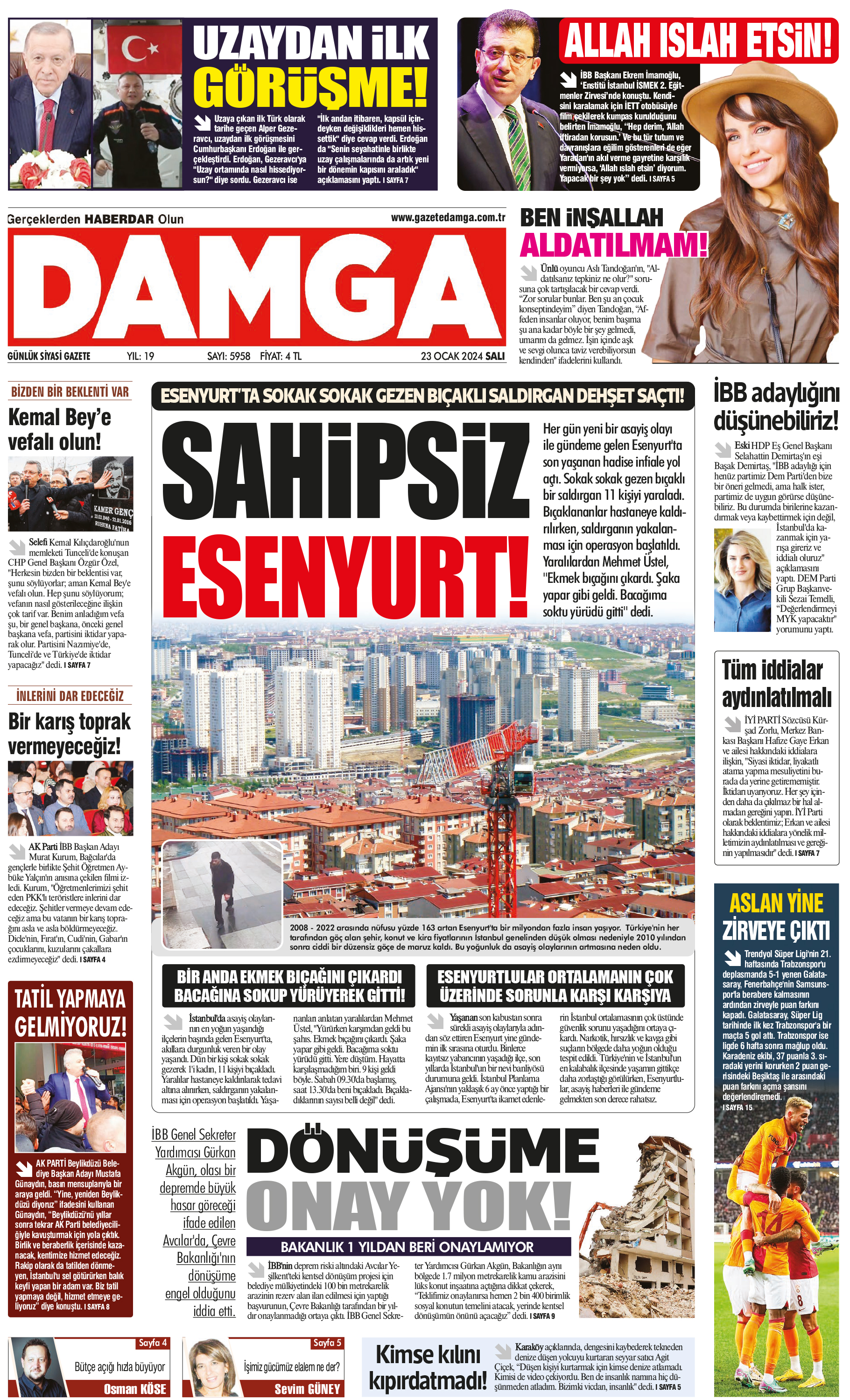 https://www.damga.com/DAMGA 23 Ocak 2024 Salı Sayfaları