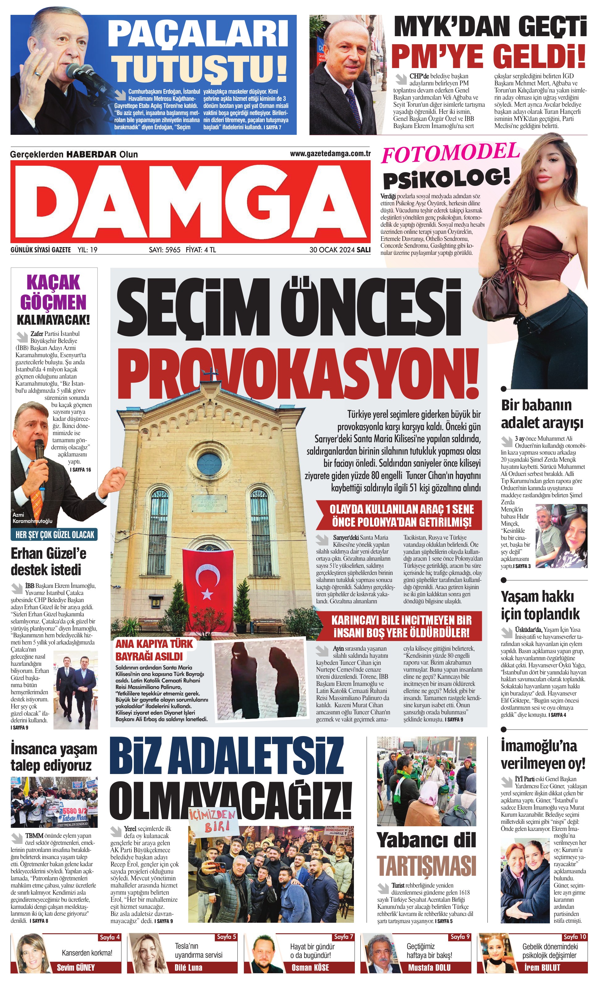 https://www.damga.com/DAMGA 30 Ocak 2024 Salı Sayfaları