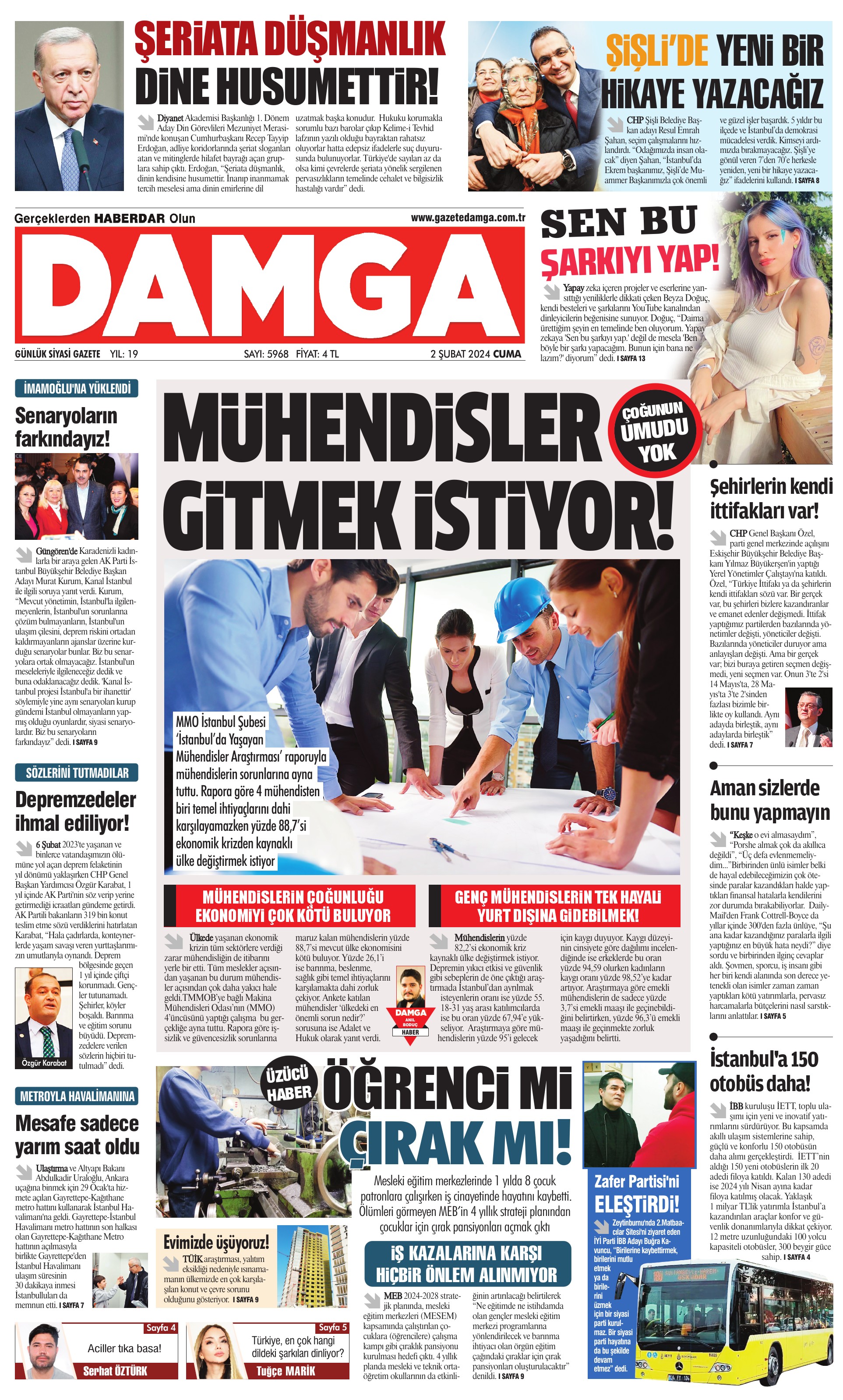 https://www.damga.com/DAMGA 02 Şubat 2024 Cuma Sayfaları